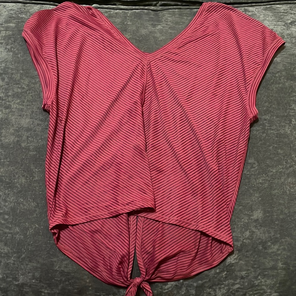 Lululemon Mesh Back Tie Top Burgundy